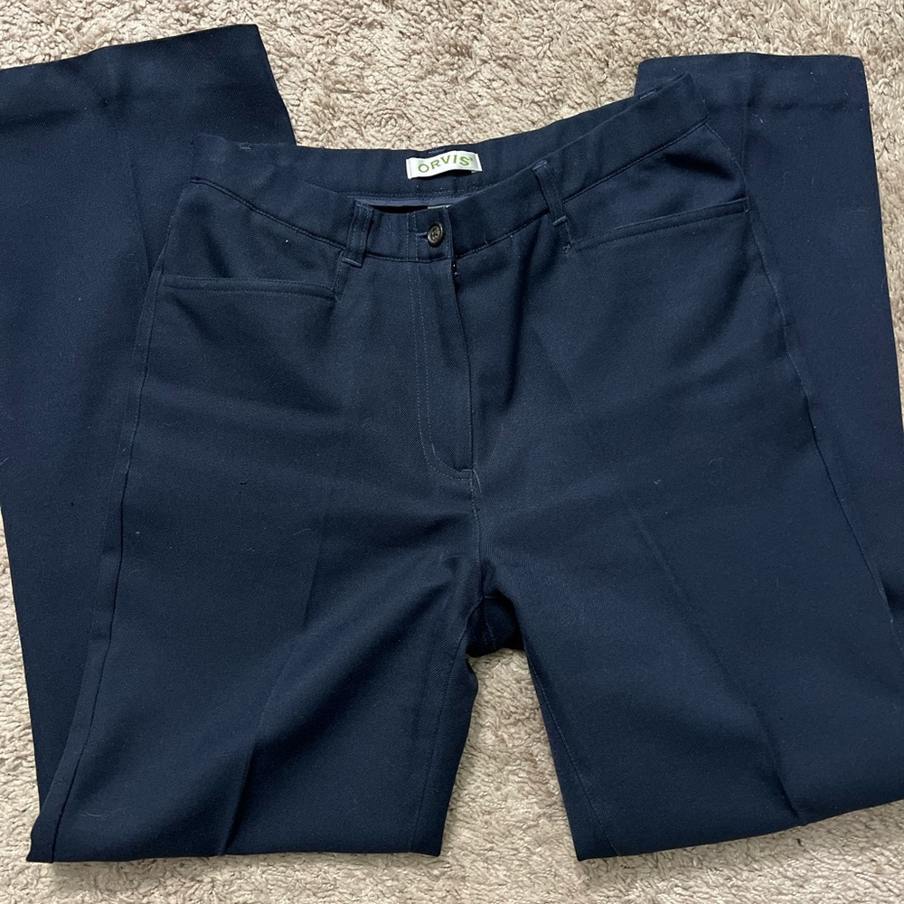 Orvis navy blue pants size 4